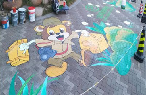 洪江夏季画地面彩绘会遇到的问题