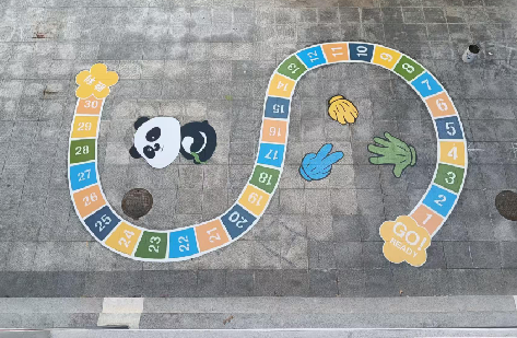 洪江地面游戏彩绘