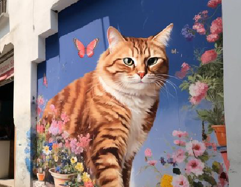 洪江自己绘制有个性的手绘墙