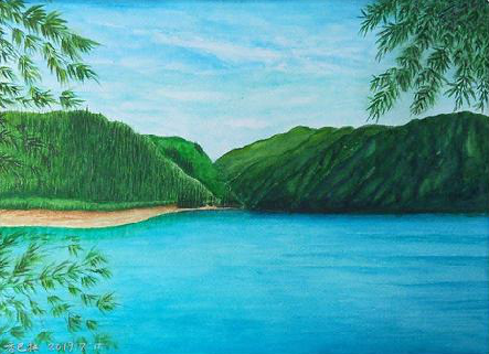 洪江在墙绘中，如何绘画绿水青山？