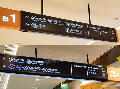 洪江如何通过商场标识牌引导客流分布？